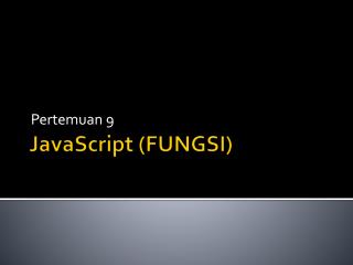 JavaScript (FUNGSI)