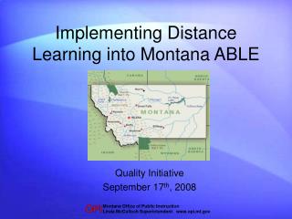 Implementing Distance Learning into Montana ABLE