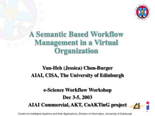 A Semantic Based Workflow Management in a Virtual Organization