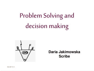 Problem Solving and decision making