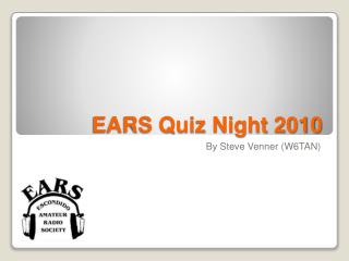 EARS Quiz Night 2010