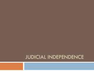 Judicial independence