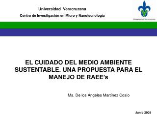 EL CUIDADO DEL MEDIO AMBIENTE SUSTENTABLE. UNA PROPUESTA PARA EL MANEJO DE RAEE’s