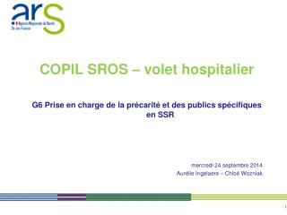 COPIL SROS – volet hospitalier