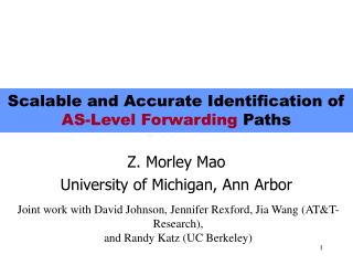 Scalable and Accurate Identification of AS-Level Forwarding Paths