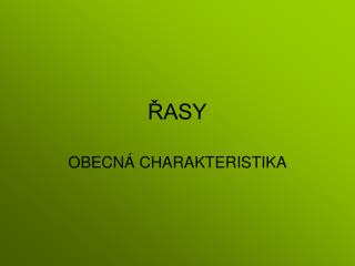 ŘASY