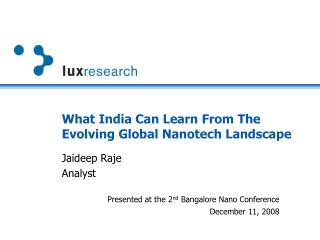 What India Can Learn From The Evolving Global Nanotech Landscape