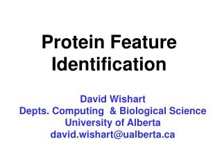 Protein Feature Identification