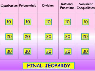 FINAL JEOPARDY