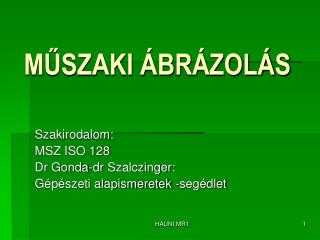 MŰSZAKI ÁBRÁZOLÁS