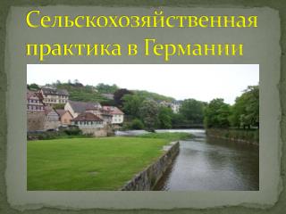 Сельскохозяйственная практика в Германии