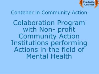 Contener in Community Action