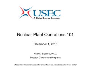 Nuclear Plant Operations 101