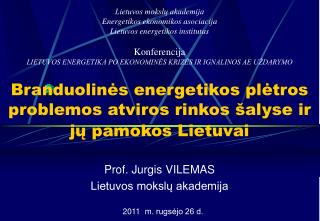 Branduolin ės energetikos plėtros problemos atviros rinkos šalyse ir jų pamokos Lietuvai