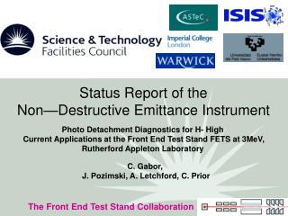 Status Report of the Non—Destructive Emittance Instrument