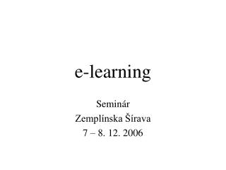 e-learning