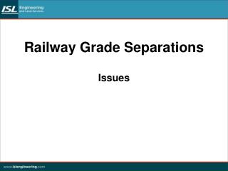 Railway Grade Separations