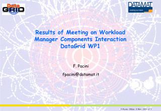 Results of Meeting on Workload Manager Components Interaction DataGrid WP1