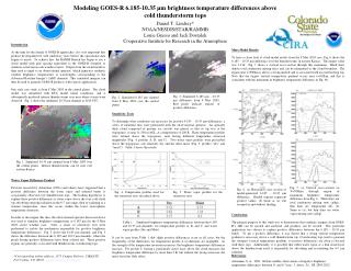 Modeling GOES-R 6.185-10.35 µm brightness temperature differences above cold thunderstorm tops