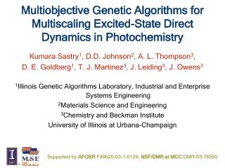 Multiobjective Genetic Algorithms for Multiscaling Excited-State Direct Dynamics in Photochemistry