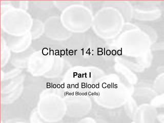 Chapter 14: Blood