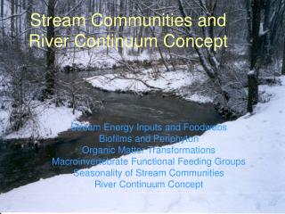 Stream Communities and River Continuum Concept