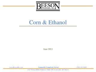 Corn &amp; Ethanol