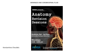 MENINGES AND CEREBROSPINAL FLUID