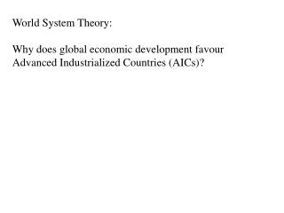 World System Theory: