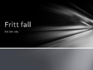 Fritt fall