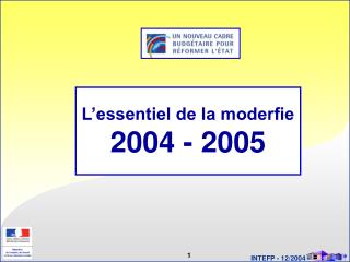 L’essentiel de la moderfie 2004 - 2005