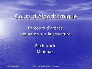 Cours d’Algorithmique