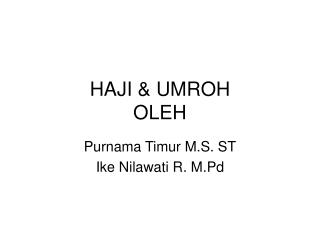 HAJI &amp; UMROH OLEH