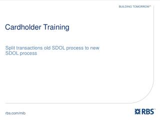 Cardholder Training