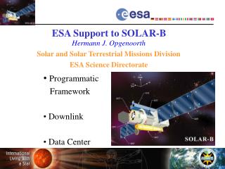 ESA Support to SOLAR-B
