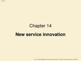 Chapter 14 New service innovation