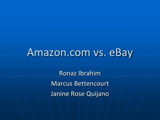 Amazon vs. eBay