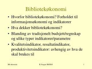 Bibliotekøkonomi