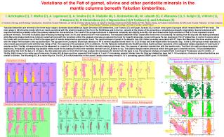 Variations of the Fe# of garnet, olivine and other peridotite minerals in the
