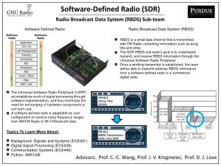 Software-Defined Radio (SDR) Radio Broadcast Data System (RBDS) Sub-team ‏