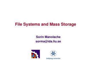 File Systems and Mass Storage