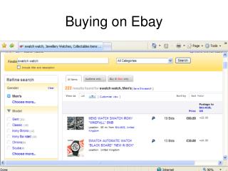 Buying on Ebay