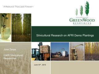 Silvicultural Research on AFRI Demo Plantings