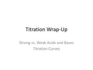 Titration Wrap-Up