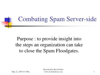 Combating Spam Server-side