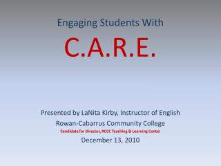 Engaging Students With C.A.R.E.
