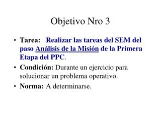 Objetivo Nro 3