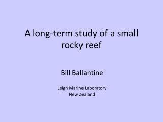 A long-term study of a small rocky reef