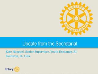 Update from the Secretariat