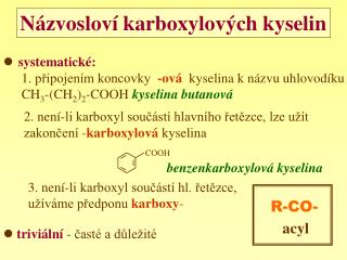 Názvosloví karboxylových kyselin